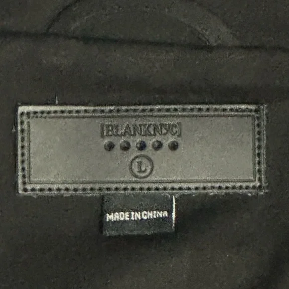 NEW BLANKNYC Denim Psychopath Ponte Moto Jacket - Black / Gold - Large - Picture 6 of 9